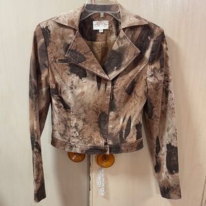 Cache Vintage 90s Y2K moto style jacket, excellent condition sz 2